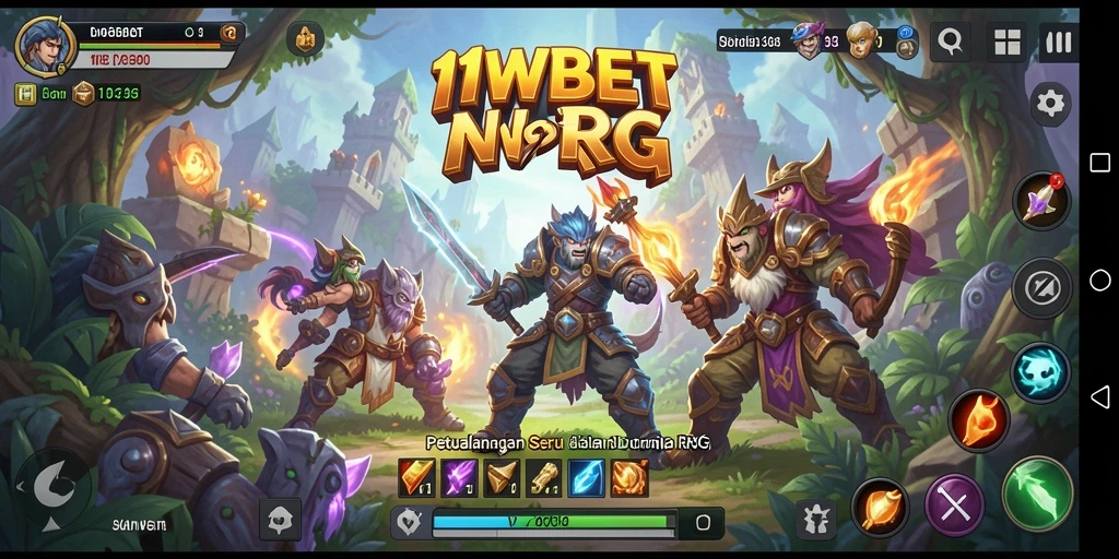 Gameplay menakjubkan dalam RPG 11WBET yang penuh aksi.