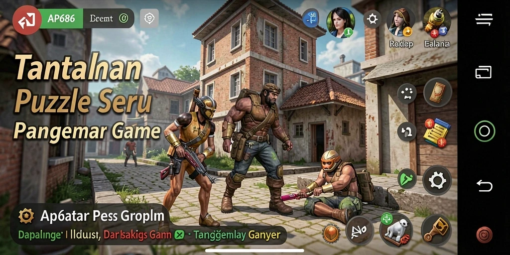 Tampilan gameplay AP686 yang menantang dan penuh warna.