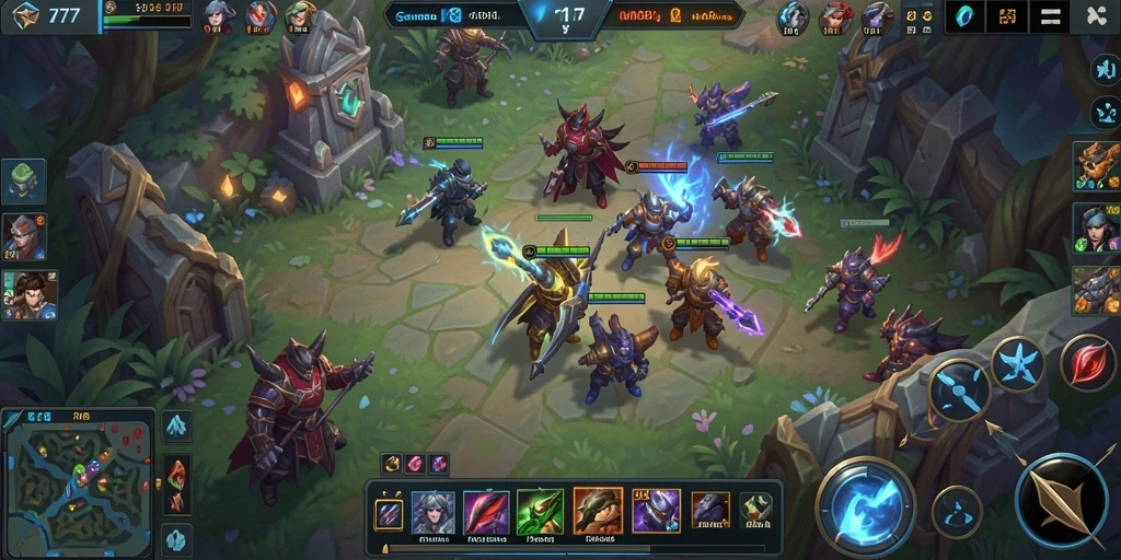 Screenshot gameplay CEMARA777 menampilkan pertempuran tim yang seru dan strategis.