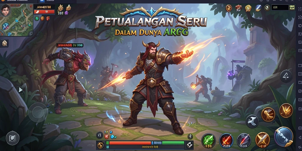 Screenshot gameplay JAWABET88 yang menunjukkan pertarungan epik dalam dunia ARPG.
