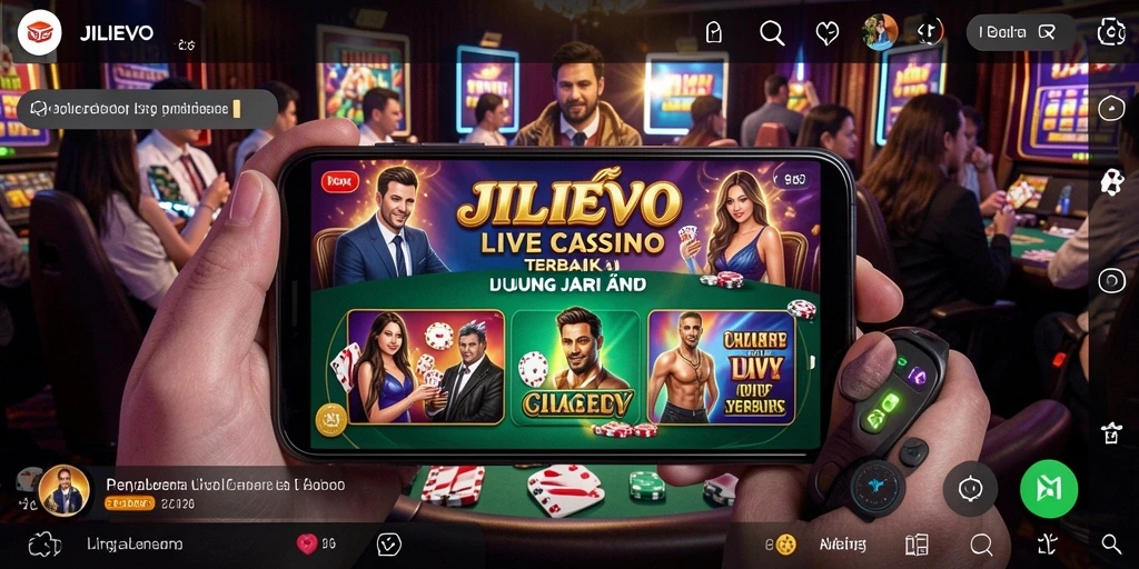 Tampilan gameplay Live Casino yang mendebarkan di JILIEVO.