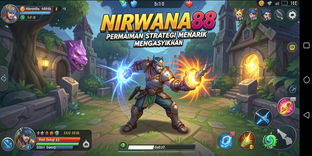 Screenshot utama NIRWANA88 menampilkan aksi gameplay SLG yang mendebarkan.