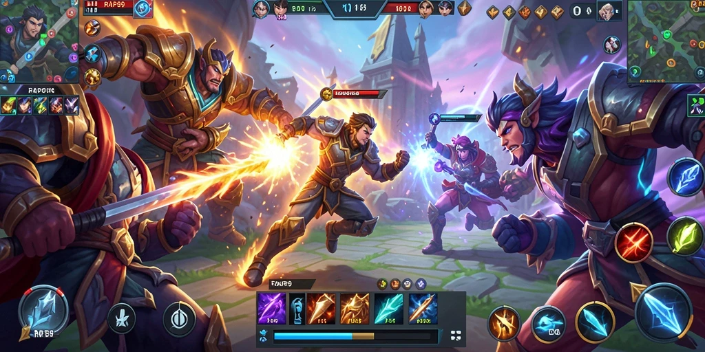 Screenshot RAP89 menampilkan aksi cepat dari gameplay MOBA.