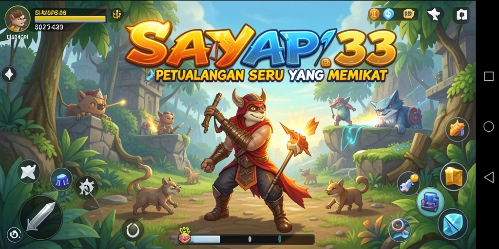 Tampilan permainan SAYAP33 yang penuh aksi dan petualangan.