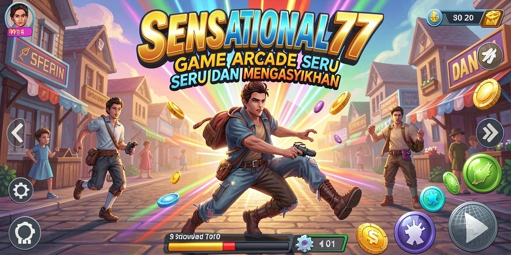 Tampilan gameplay SENSATIONAL77 yang seru dan penuh warna.
